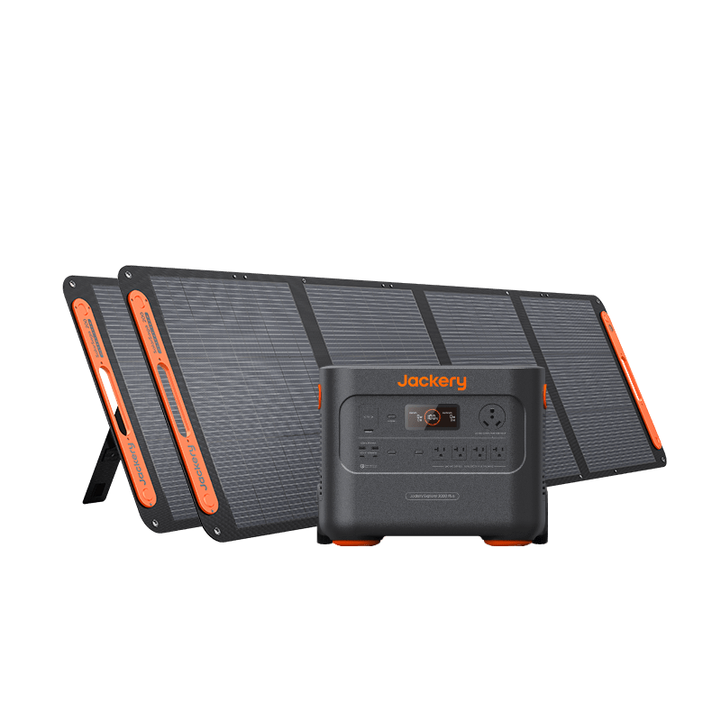 Jackery Explorer 2000 Plus solar generator kit for camping