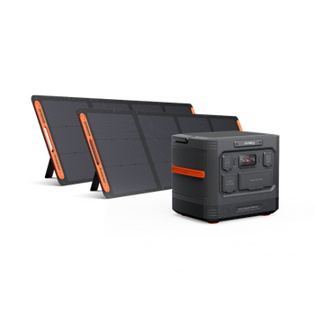 Jackery Explorer 2000 Plus with portable solar panels