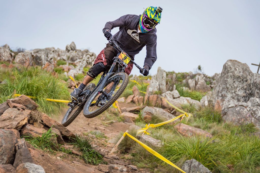 Electric mountain bike on a trail
