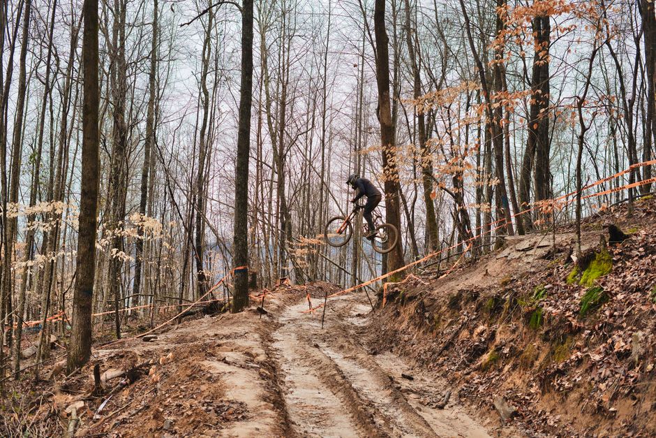 Electric mountain bike on a trail