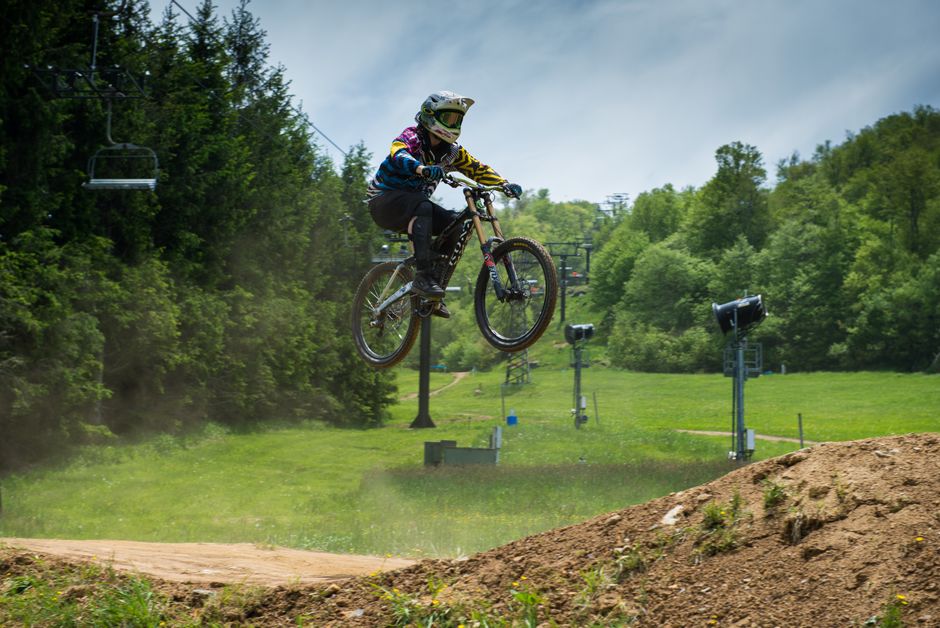 Electric mountain bike on a trail