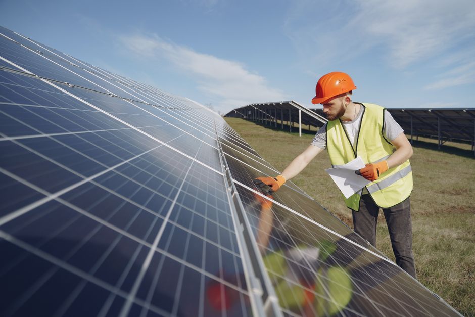 Solar panel array installation